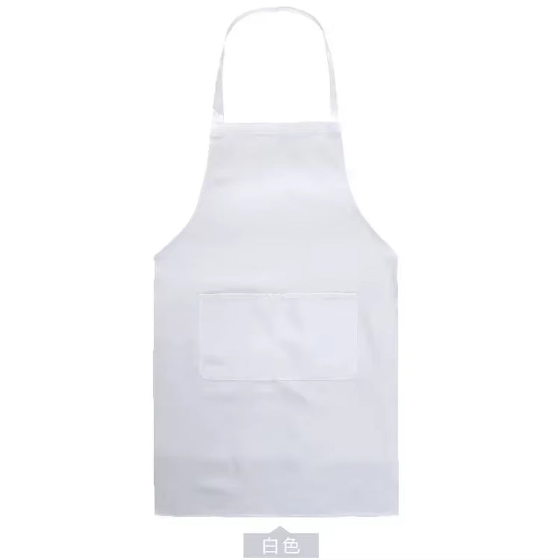 Adjustable Cooking Apron Unisex Household Solid Color Chef Waiter Barbecue Hairdresser Adult Pocket Apron Kitchen Supplies Tool